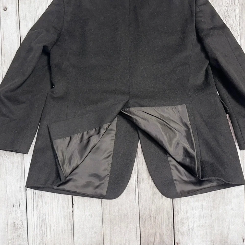 CHAPS Men’s Solid Black Wool Silk & Cashmere Blend Sports Coat Blazer Size 42R